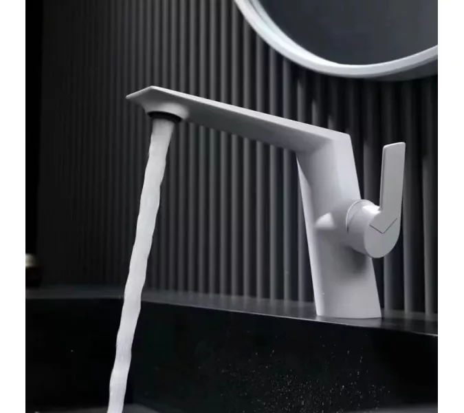 Смеситель для раковины ACWEN BN61E белый, Выбрать цвет: Белый, изображение 2