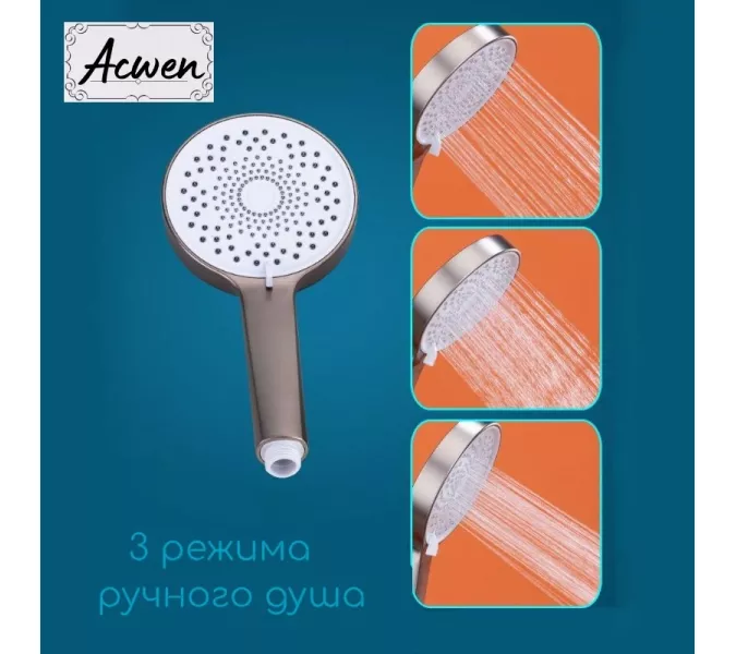 Смеситель для ванны и душа ACWEN 80012В-5 черный матовый, изображение 3