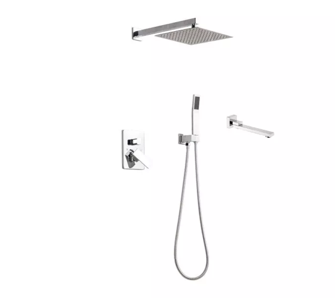Душевая система ACWEN-80118  встраиваемая с изливом , хром, Выбрать цвет: Хром, изображение 12