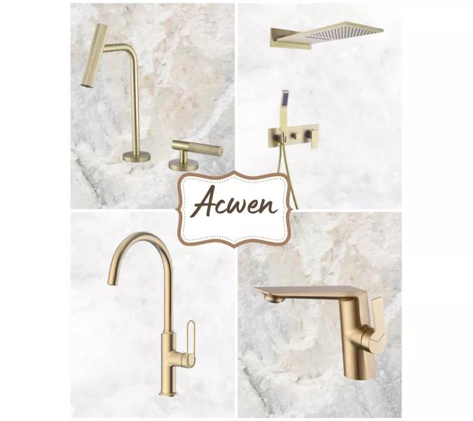 Смеситель для кухни ACWEN  JL-12111MH золото, изображение 7