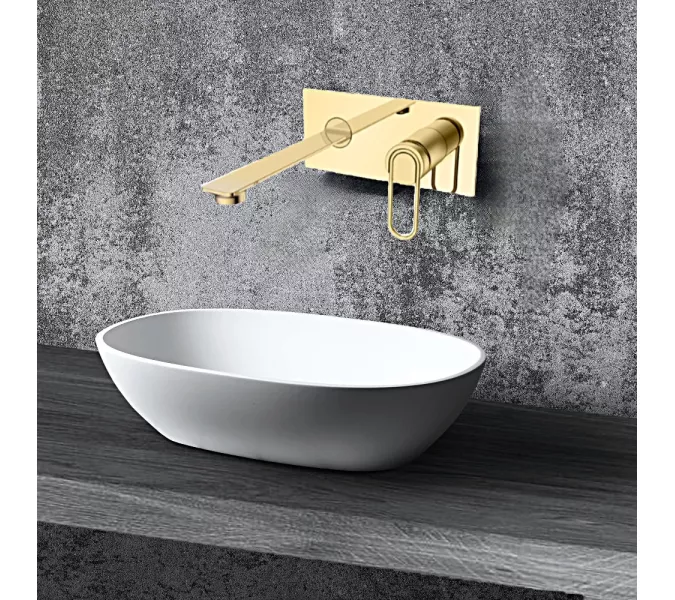 Смеситель для раковины ACWEN JL-38111MH встраиваемый,  золото, изображение 2