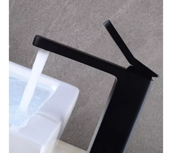 Смеситель для накладной раковины ACWEN 2201В черный матовый, изображение 3