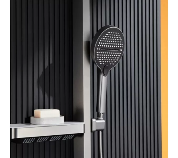 Душевая стойка ACWEN BN 28D графит, Выбрать цвет: Графит, изображение 10