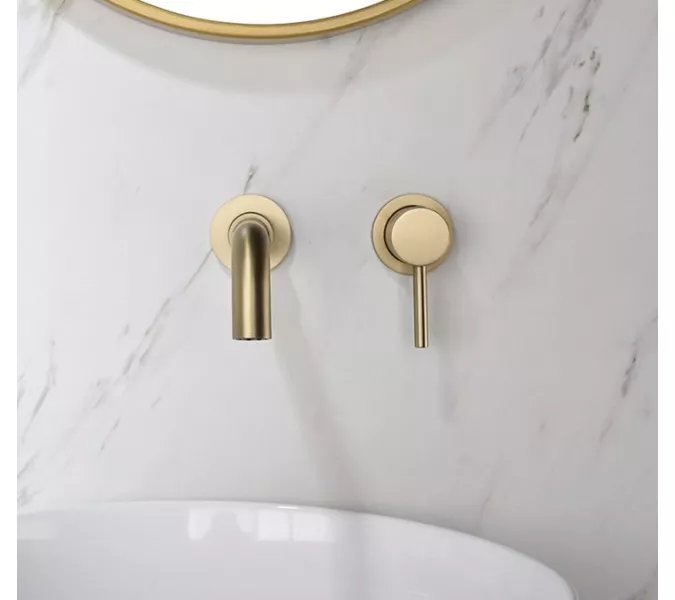 Смеситель для раковины скрытого монтажа ACWEN 6605C матовое золото, Выбрать цвет: Золото, изображение 15