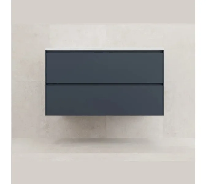 Тумба подвесная Style line "ЛИМА эмаль, с раковиной  LINE, 2 ящ., PLUS, графит, Выбрать цвет: Графит, Выбрать размер: 100, Внешний вид: с белой раковиной