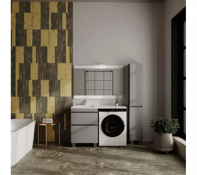 Раковина над стиральной машиной  ESTETUS ЛЕОН 1200*549 правая/левая, Ориентация: правая, изображение 5