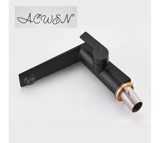 Смеситель для раковины ACWEN BN61B черный матовый, Выбрать цвет: Черный матовый, изображение 5
