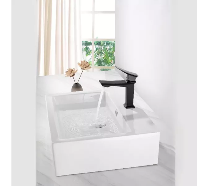 Смеситель для раковины ACWEN PE-11100MB черный матовый, Выбрать цвет:  черный матовый, изображение 7