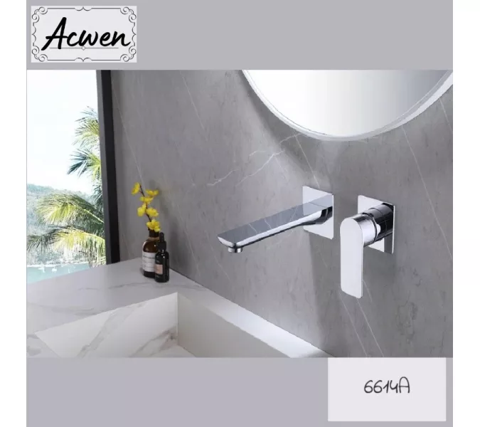 Смеситель для раковины скрытого монтажа ACWEN 6614A , хром, Выбрать цвет: Хром, изображение 12