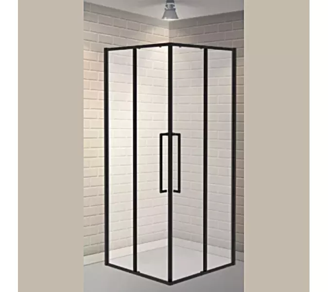 Душевое ограждение ESBANO ESS-90/100KV-B  без поддона, Цвет профиля: Черный, Выбрать размер: 90х90