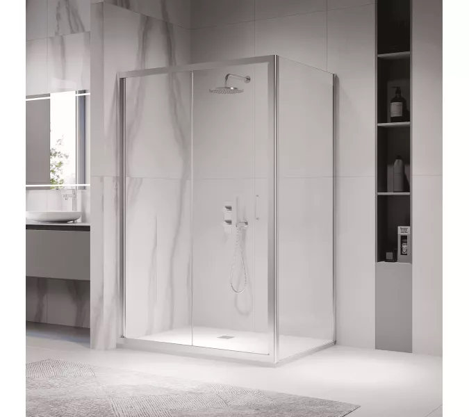 Душевой уголок RGW PA-142 (PA-21+Z-050-5) прозрачное/хром, Цвет стекла: прозрачное, Цвет профиля: Хром, Выбрать размер: 900x1000