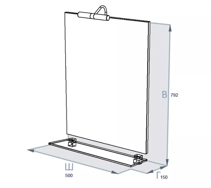 Зеркало Triton "Диана-50" УЦЕНКА!!!, изображение 3