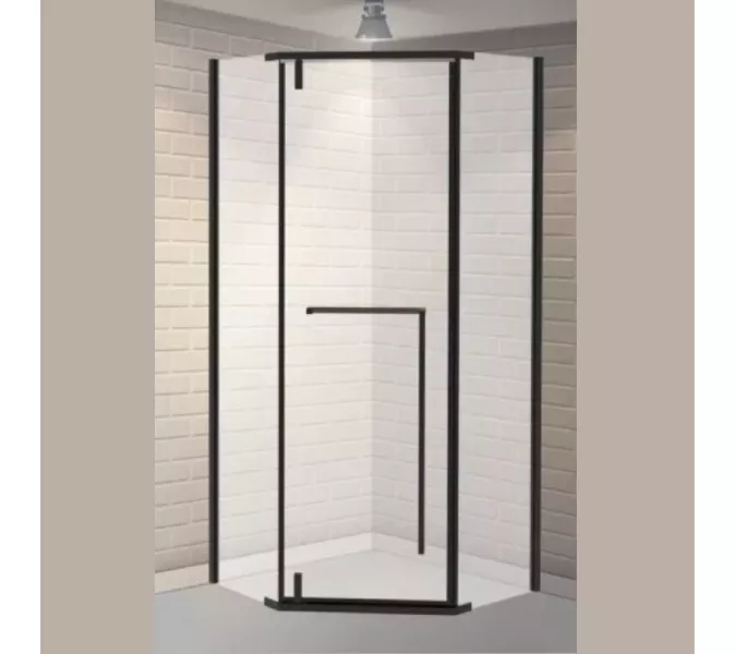 Душевое ограждение ESBANO ESS-90PR-B  90х90х195 без поддона, Цвет профиля: Черный, Выбрать размер: 90х90
