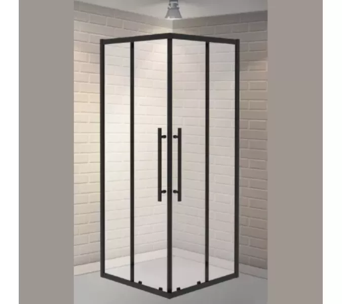 Душевое ограждение ESBANO ESF-90/100KV-B  без поддона, Цвет профиля: Черный, Выбрать размер: 90х90