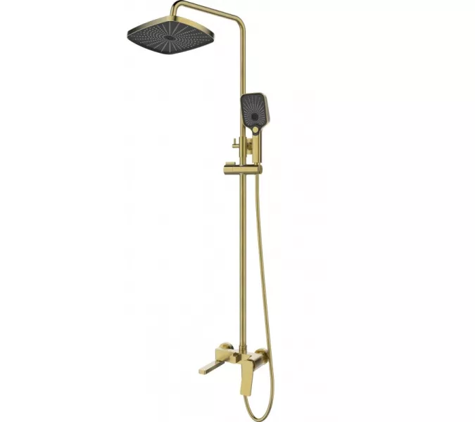 Душевая стойка  ESBANO GEMINI (DS-SG) брашированное золото, Выбрать цвет: Золото