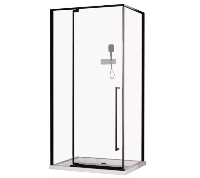 Ограждение душевое ESBANO ESA-108/119/128PS-B черный, Цвет профиля (вариация): Черный, Выбрать размер: 100х80