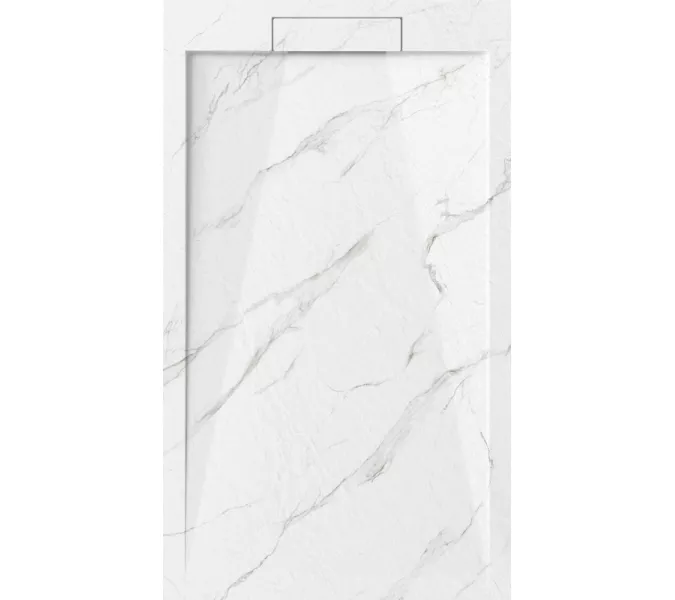 Поддон из искусственного камня ESBANO ESP-LM128CB  120х80, Выбрать цвет: мрамор белый, изображение 2