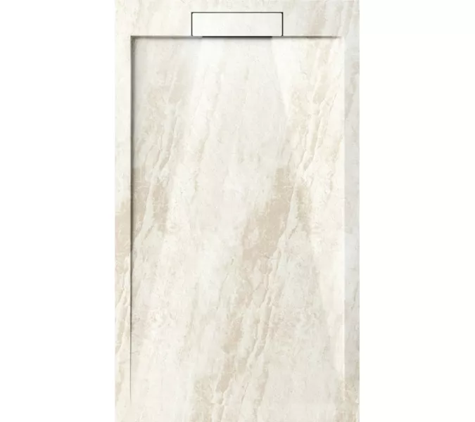 Поддон из искусственного камня ESBANO ESP-LM128DR  120х80, Выбрать цвет: мрамор бежевый, изображение 2