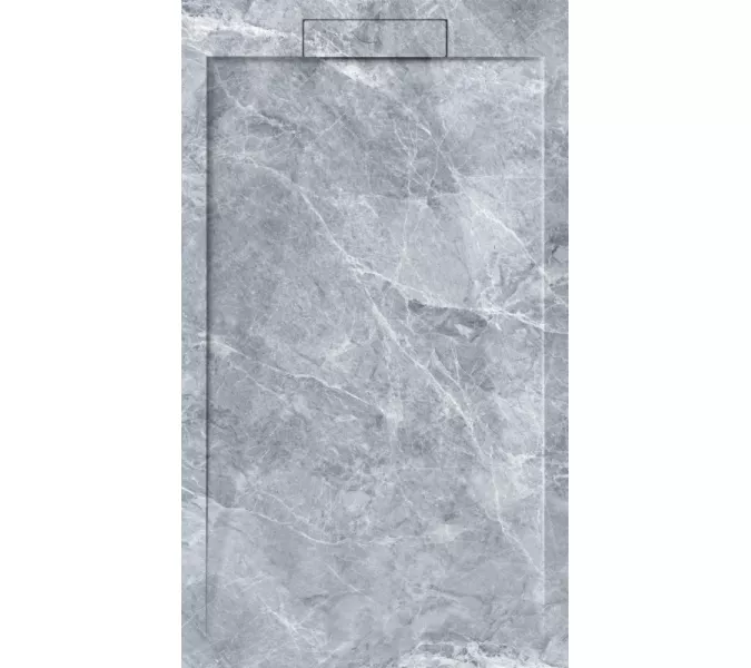 Поддон из искусственного камня ESBANO ESP-LM128VG  120х80, Выбрать цвет: мрамор серый, изображение 2