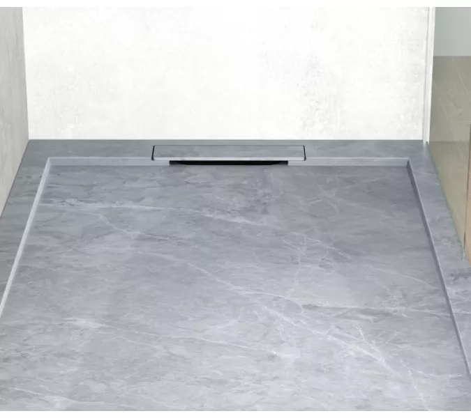 Поддон из искусственного камня ESBANO ESP-LM128VG  120х80, Выбрать цвет: мрамор серый, изображение 3