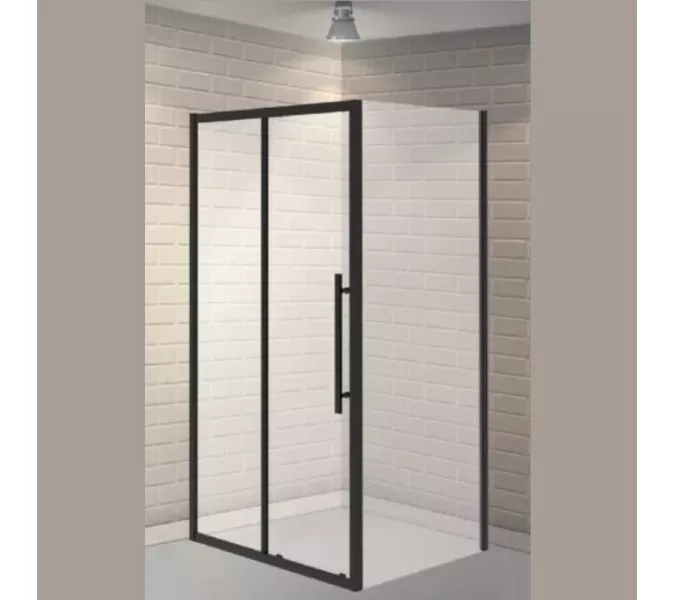 Душевое ограждение ESBANO ESF-108/119/128/129PS-B без поддона, Цвет профиля: Черный, Выбрать размер: 100х80