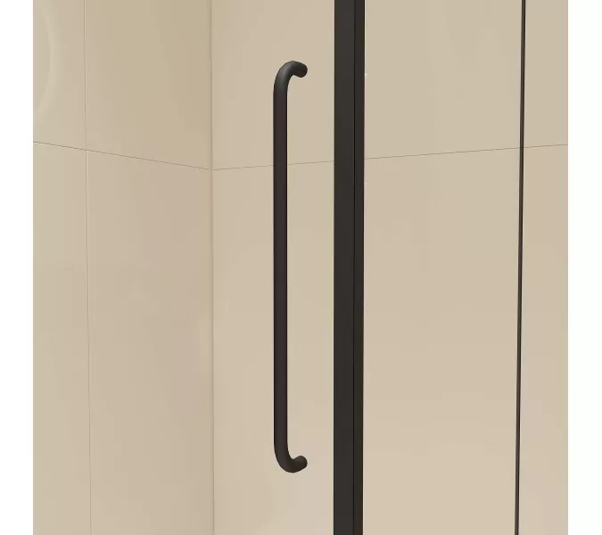 Душевой уголок RGW CL-035B матовое/черный, Цвет стекла: матовое-сатинат, Цвет профиля: Черный, Выбрать размер: 900x900, изображение 4