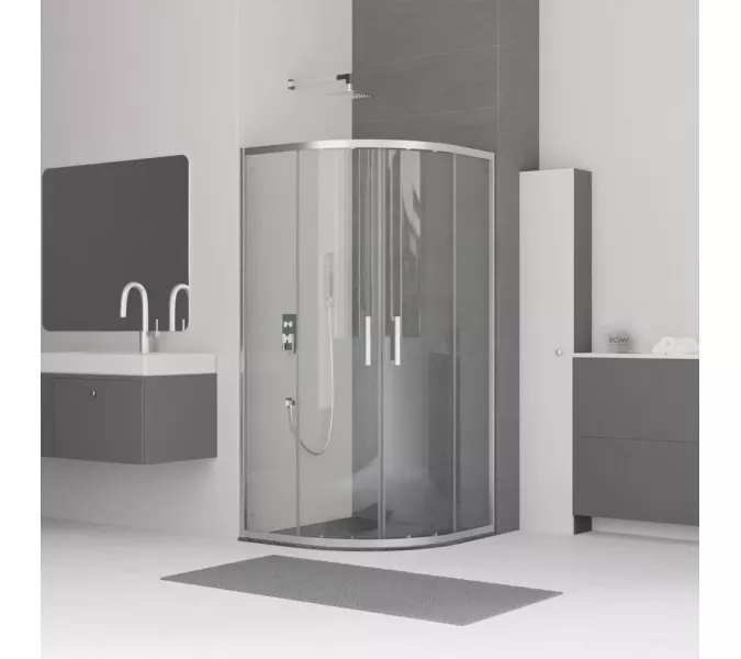 Душевой уголок RGW CL-53 прозрачное/хром, Цвет стекла: прозрачное, Цвет профиля: Хром, Выбрать размер: 900x900