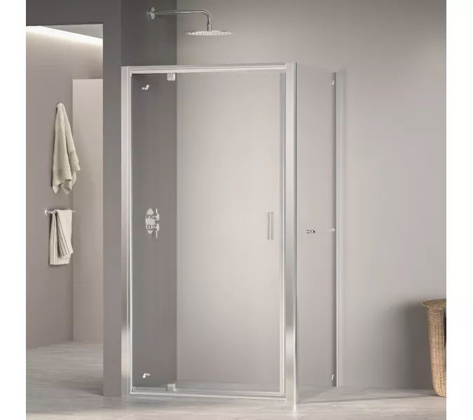 Душевой уголок RGW PA-135-1 (PA-105 + Z-060-1) прозрачное/хром, Цвет стекла: прозрачное, Цвет профиля: Хром, Выбрать размер: 1000x1000