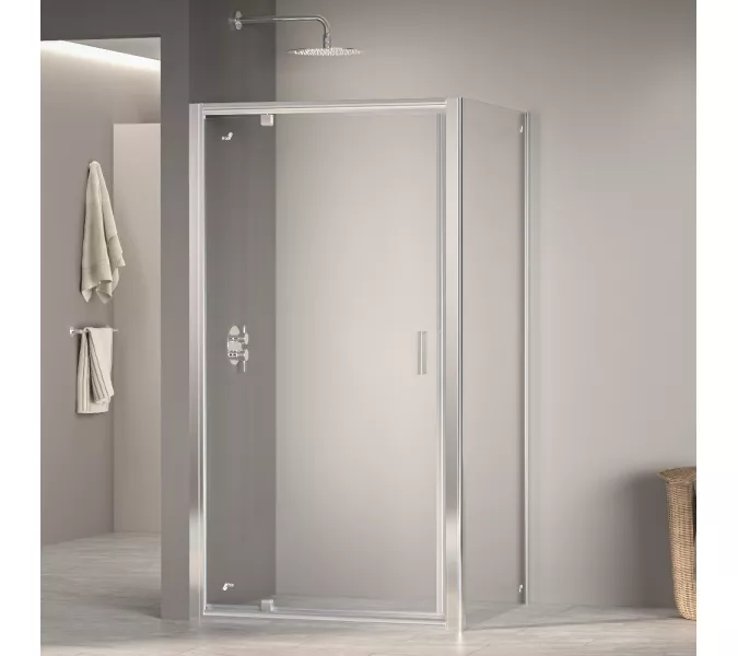 Душевой уголок RGW PA-135 (PA-105 + Z-050-1) прозрачное/хром, Цвет стекла: прозрачное, Цвет профиля: Хром, Выбрать размер: 900x900