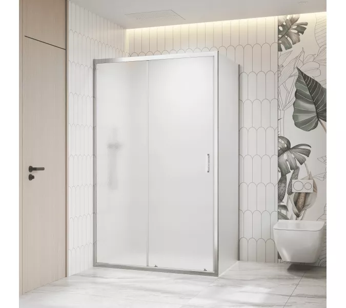 Душевой уголок RGW CL-133 (CL-13 + Z-03) рифленое/хром, Цвет стекла: рифленое, Цвет профиля: Хром, Выбрать размер: 150х80