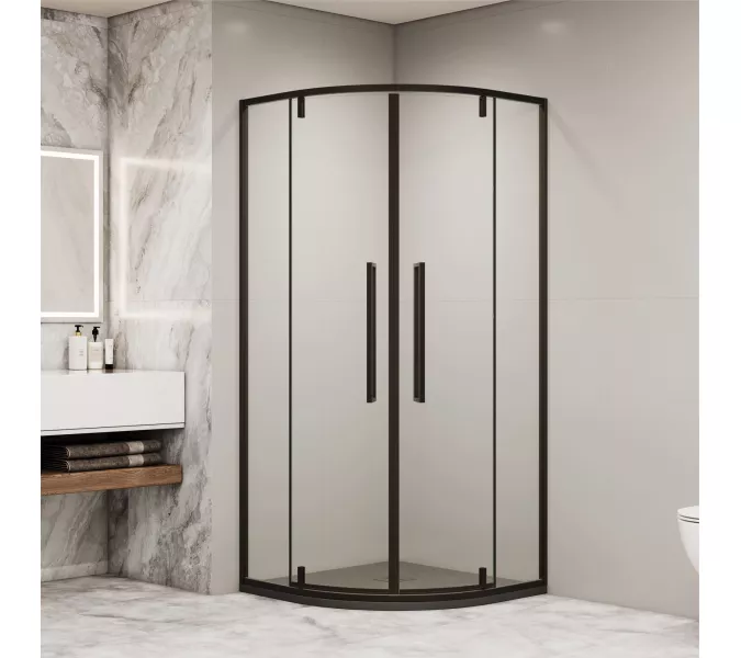 Душевой уголок RGW SV-53B прозрачное/черный, Цвет стекла: прозрачное, Цвет профиля: Черный, Выбрать размер: 800x800