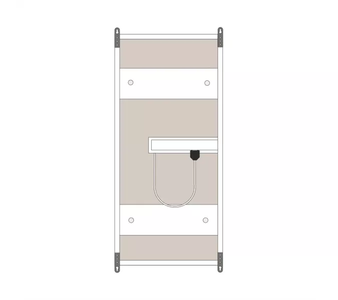 Зеркало-шкаф "Каре 40*80 универсальное" с подсветкой, сенсор с диммером на зеркале, изображение 5