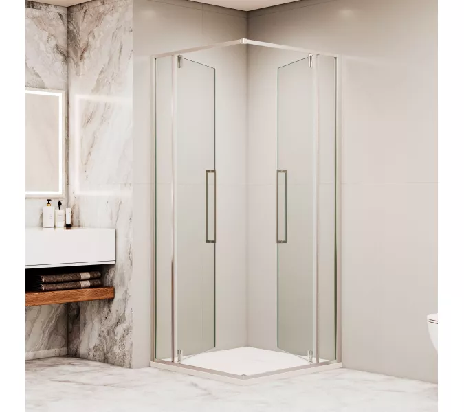 Душевой уголок RGW SV-33 прозрачное/хром, Цвет стекла: прозрачное, Цвет профиля: Хром, Выбрать размер: 100х100