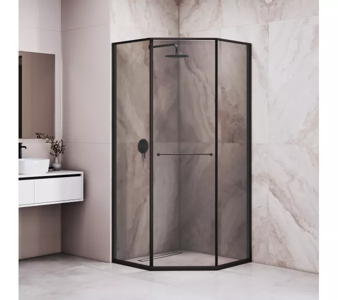 Душевой уголок RGW SV-82B "L/R" тонированное/черный, Цвет стекла: тонированное, Цвет профиля: Черный, Выбрать размер: 800x1200, Ориентация: левый сдвиг
