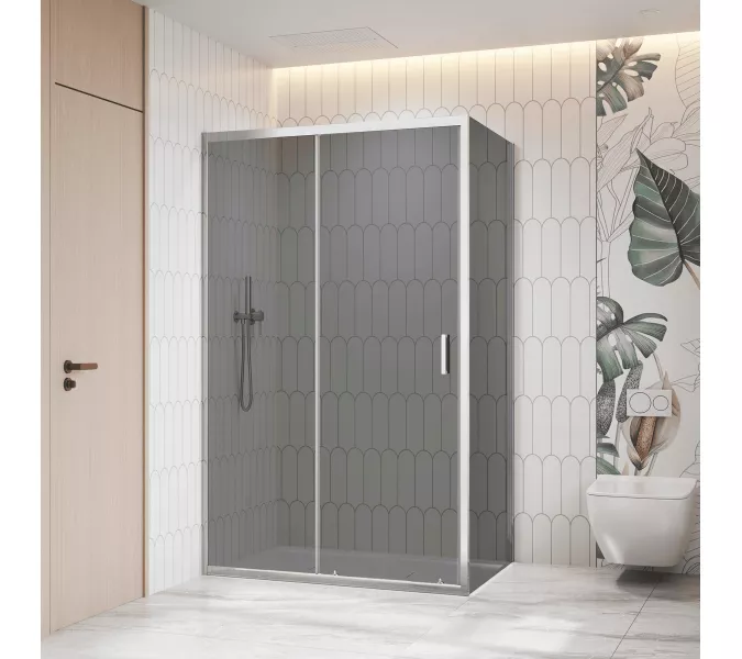 Душевой уголок RGW CL-133 (CL-13 + Z-03) тонированное/хром, Цвет стекла: тонированное, Цвет профиля: Хром, Выбрать размер: 120х80