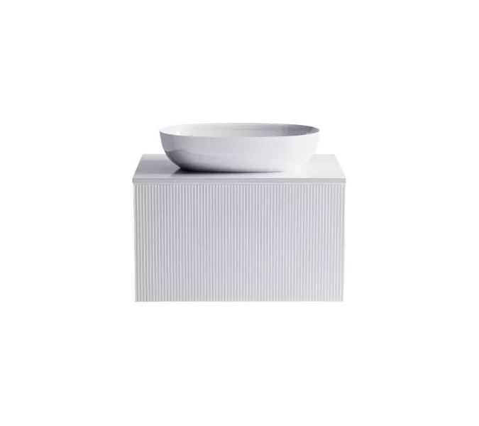 Тумба подвесная с раковиной на столешнице Astra-Form М-40 с 1 ящ. белый матовый, Выбрать цвет: Белый матовый, Выбрать размер: 70, изображение 2