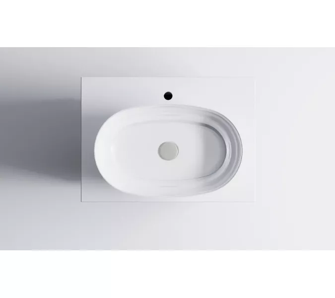 Тумба подвесная с раковиной на столешнице Astra-Form М-40 с 1 ящ. белый матовый, Выбрать цвет: Белый матовый, Выбрать размер: 70, изображение 6