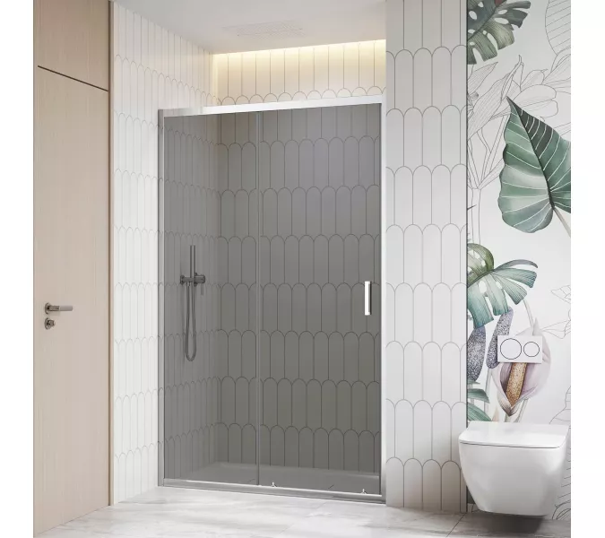 Душевая дверь RGW CL-13 тонированное/хром, Цвет стекла: тонированное, Цвет профиля: Хром, Выбрать размер: 120