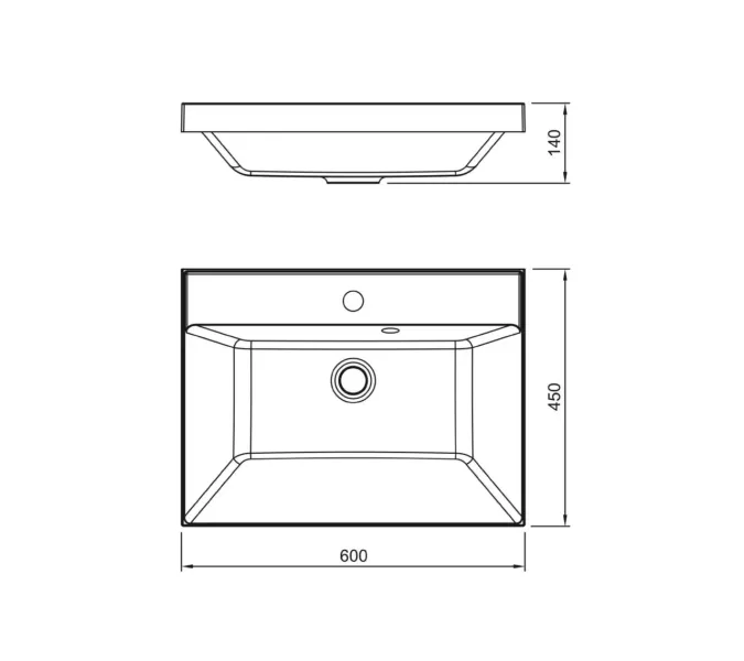 Тумба подвесная "Манхэттен 100/80/70/60" ЭМАЛЬ с  раковиной  ASTI , 2 ящика ,PLUS , белый матовый, Выбрать цвет: Белый, Выбрать размер: 60, Внешний вид: с белой раковиной, изображение 6