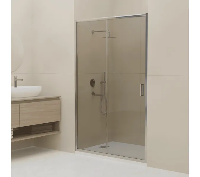 Душевая дверь RGW CL-13 тонированное/хром, Цвет стекла: тонированное, Цвет профиля: Хром, Выбрать размер: 120