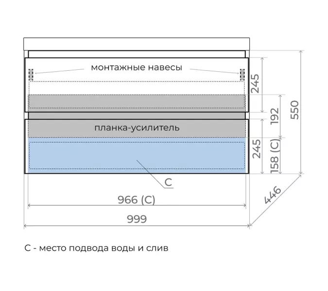 Тумба подвесная "Манхэттен 100/80/70/60" ЭМАЛЬ с раковиной  ASTI , 2 ящика PLUS олива, Выбрать цвет: Олива, Выбрать размер: 100, Внешний вид: с белой раковиной, изображение 7