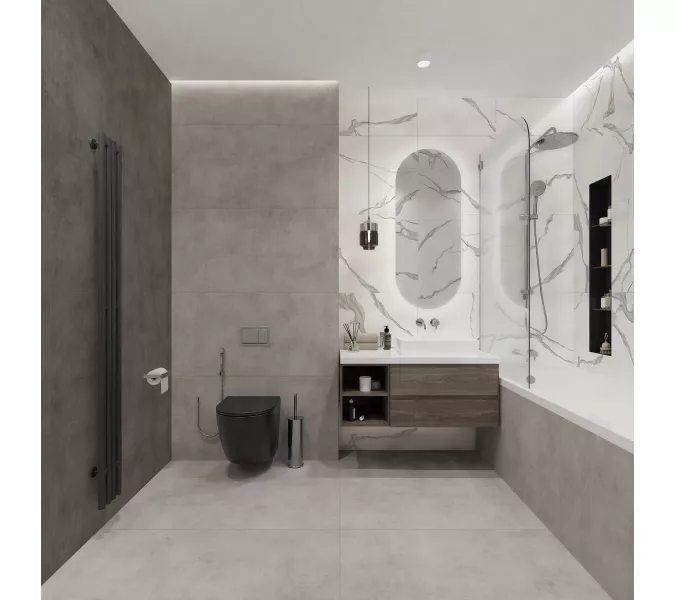 Плитка грес глаз. Stardust_GT Светло-серый  60*60/60*120 карвинг, Выбрать цвет: Светло-серый, Выбрать размер: 60х120, изображение 15