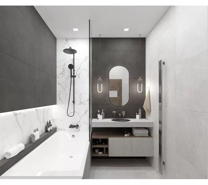 Плитка грес глаз. Stardust_GT Серый 60*60/60*120 карвинг, Выбрать цвет: Серый, Выбрать размер: 60х120, изображение 21