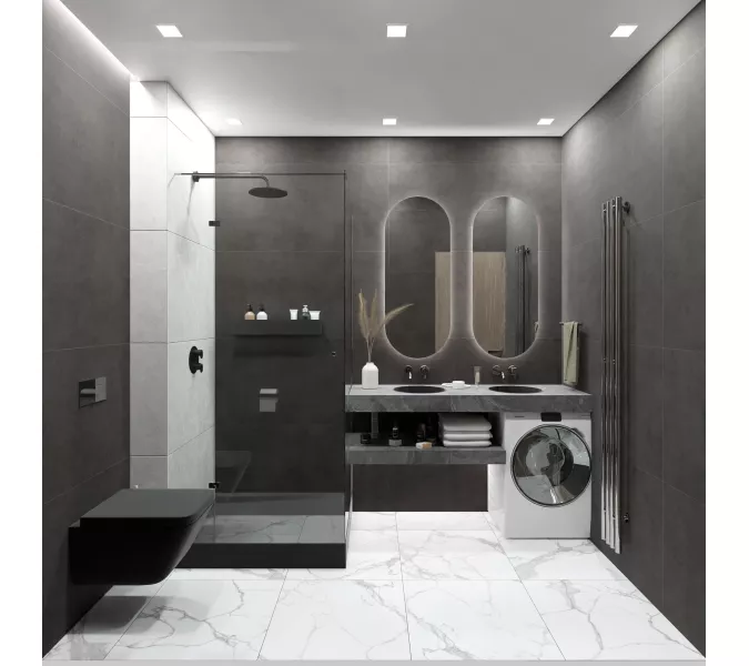 Плитка грес глаз. Stardust_GT Серый 60*60/60*120 карвинг, Выбрать цвет: Серый, Выбрать размер: 60х120, изображение 22