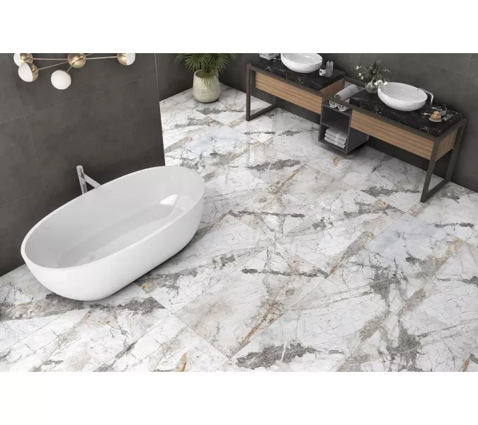 Плитка грес глаз. Stardust_GT Серый 60*60/60*120 карвинг, Выбрать цвет: Серый, Выбрать размер: 60х120, изображение 23