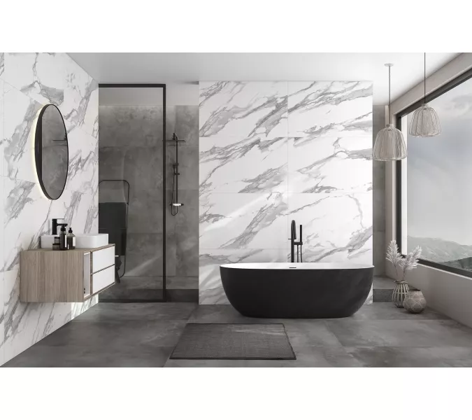 Плитка грес глаз. Vibe_GT Черный 60*60/60*120, Выбрать цвет: Черный, Выбрать размер: 60х120, изображение 12