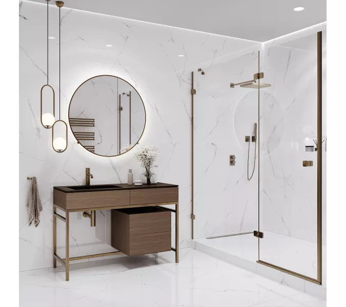 Керамогранит Romantic_GT Белый 60х60/60x120 полир. Slim, Выбрать размер: 60*120, изображение 8