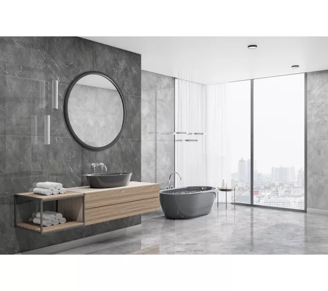 Керамогранит Lucciano_GT Темно-серый  60x120 полир., Выбрать цвет: Темно-серый, изображение 10