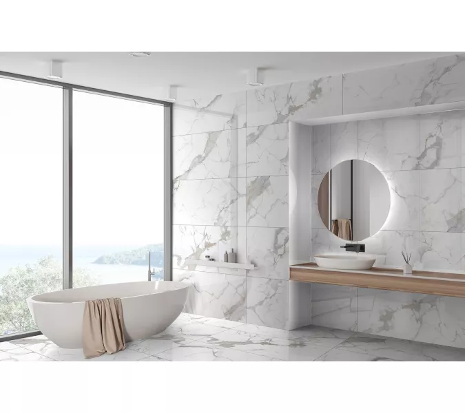 Керамогранит Calacatta Imperial_GT Белый 60х60/60x120 полир., Выбрать размер: 60*120, изображение 10