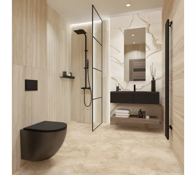 Плитка грес глаз. Majestic_GT Белый 60*60/60*120, Выбрать размер: 60*60, изображение 15